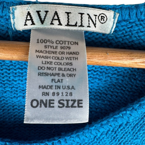 Avalin Oversized Knit Top Womens One Size Made in USA Y2K 2000s Slouchy Relaxed - Picture 2 of 9